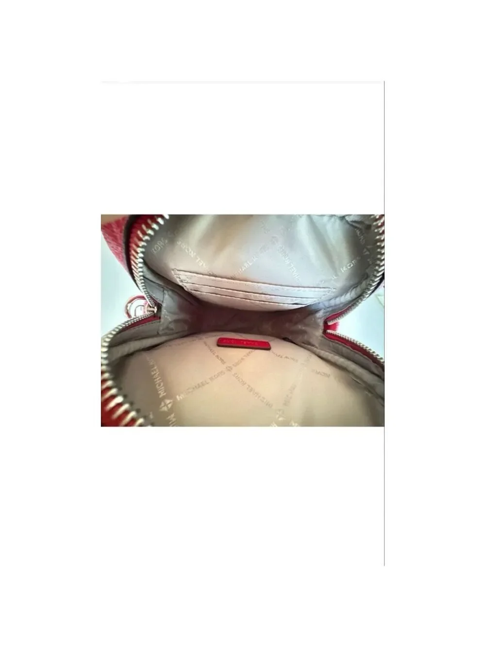 Michael Kors Red Crossbody Bag Silver Hardware